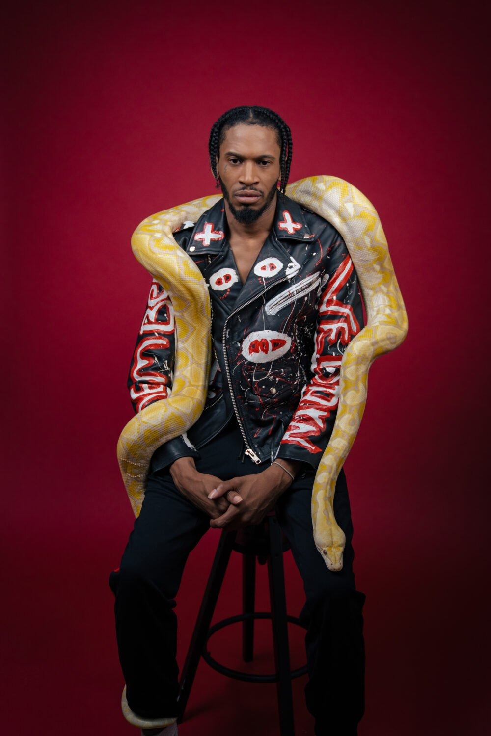 Glasses – Akila, Hoodie – 66 North, Jacket – Moose Knuckles Canada, Sweats – Collusion Studios