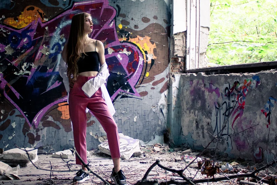 pink faux leather pants