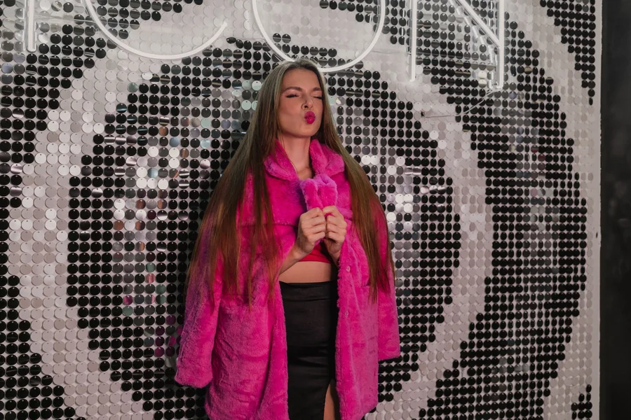 pink mink coat
